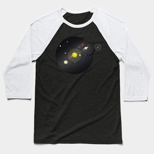 Solar System Of Space Earth Is Our Home Colorful Planets Baseball T-Shirt by mangobanana